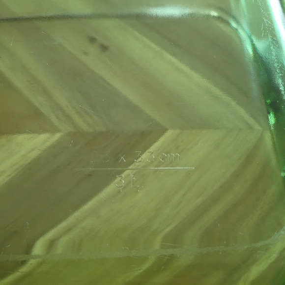 Vintage Anchor Hocking Green  Glass Casserole Baking Dish 3 QT USA 21 - Picture 5 of 8